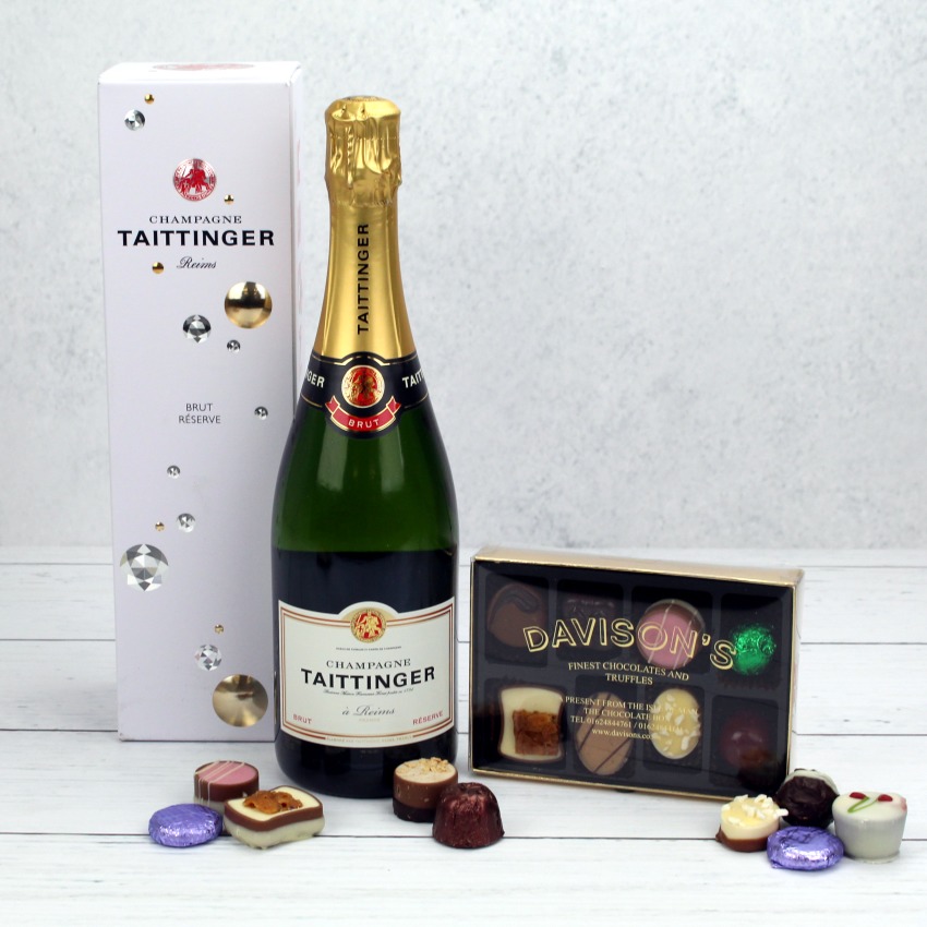 Taittinger Brut and Handmade Chocolates